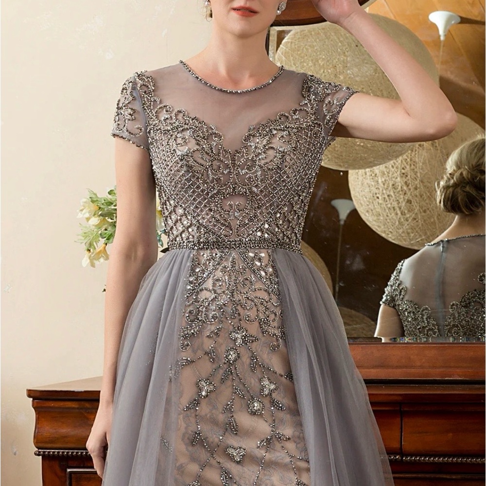 Serene Hill Lavender Embellished Prom Dress - Picture 6 of 8